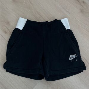 Nike Black Girl’s Athletic Shorts with White Waist Panels